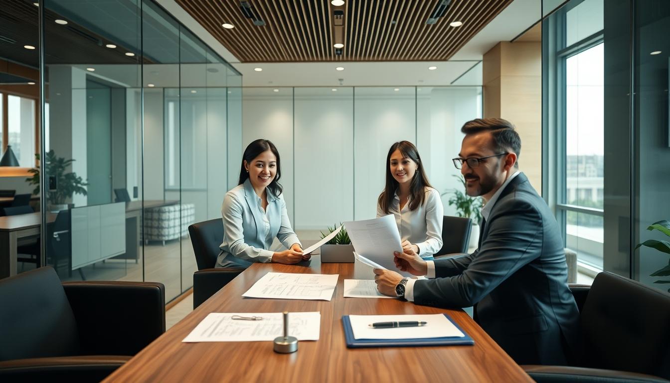 Business agreement signing